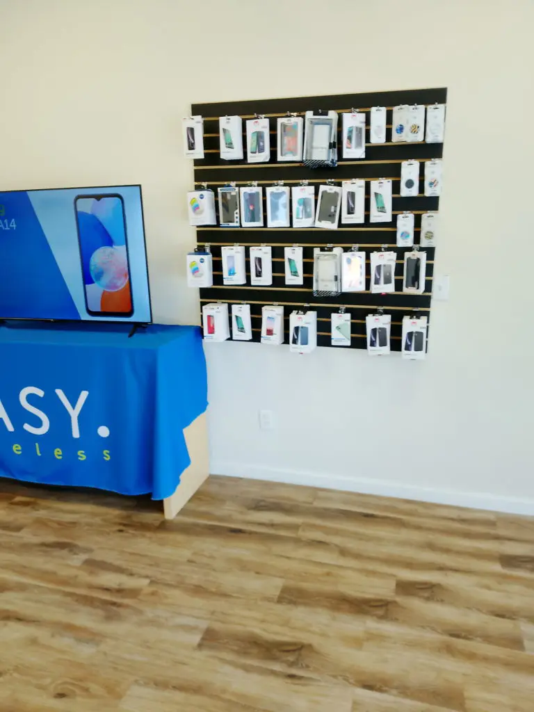 Inside the EASY Wireless phone store in Bartlesville, Oklahoma