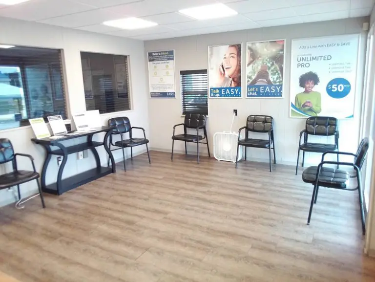 Inside the EASY Wireless phone store in Okmulgee, Oklahoma