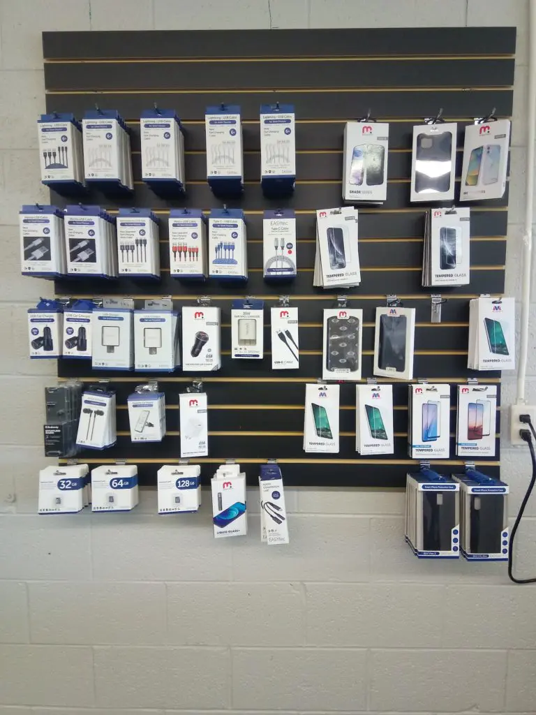 Inside the EASY Wireless phone store in Stilwell, Oklahoma