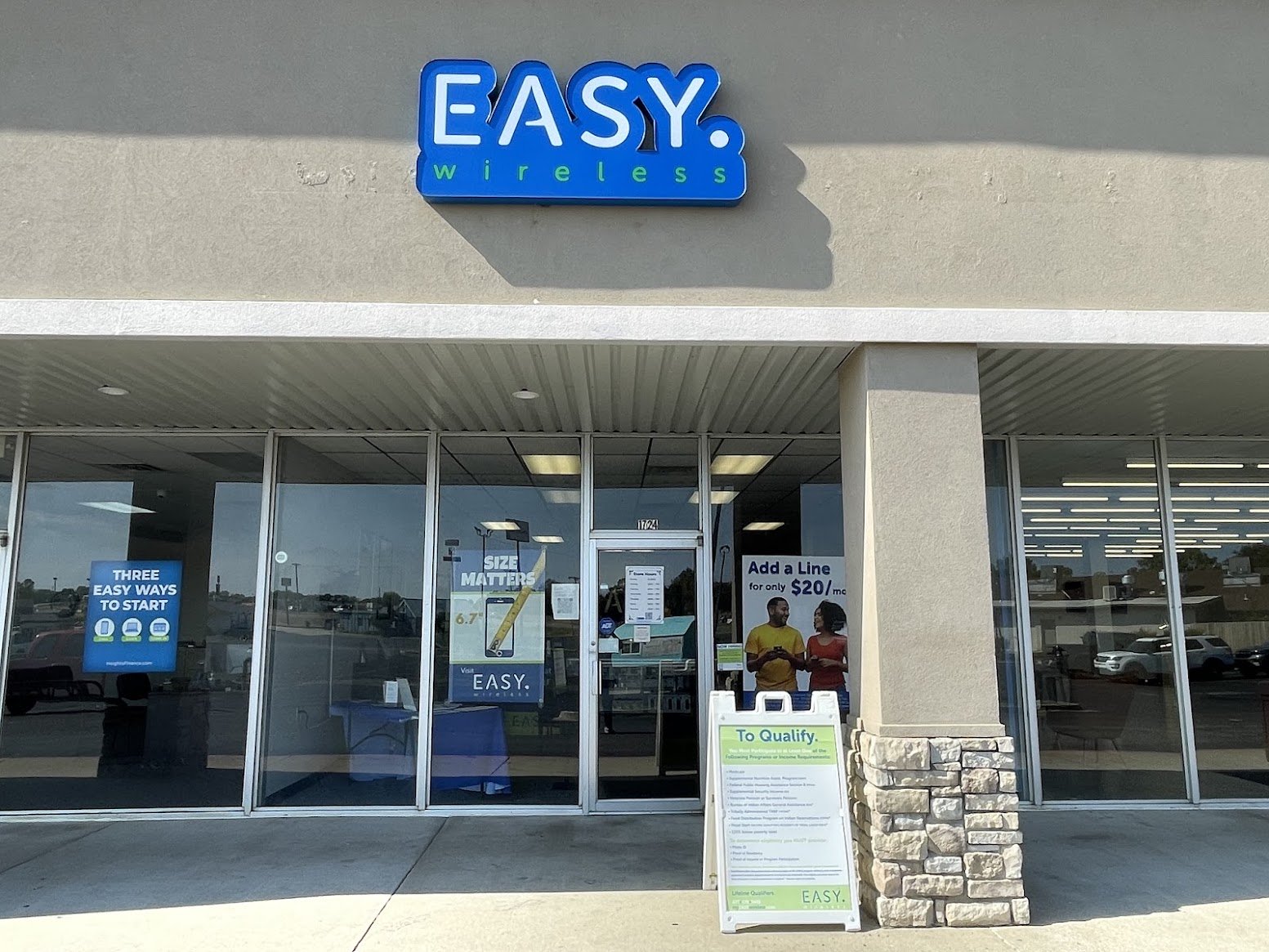 EASY Wireless store in McAlester, Oklahoma offering Lifeline phone service