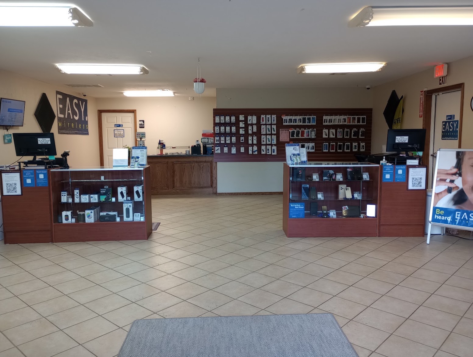 Inside the EASY Wireless phone store in Shawnee, Oklahoma