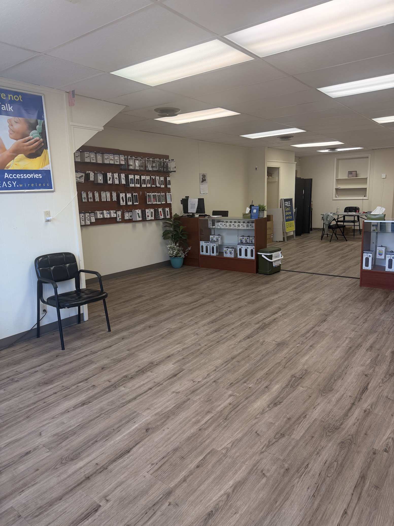 Inside the EASY Wireless phone store on East Broadway in Enid, Oklahoma