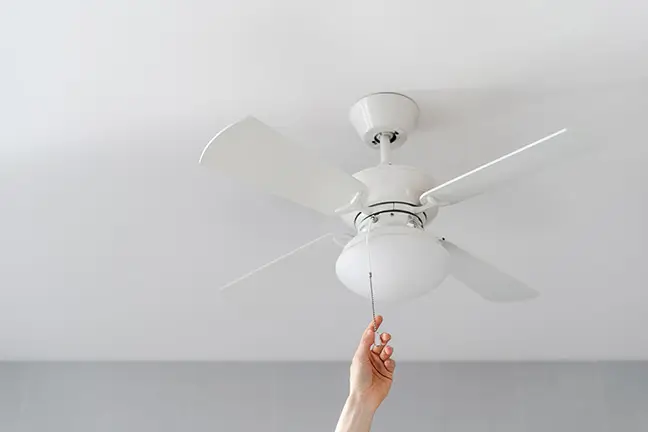Use Ceiling Fans to Circulate Heat_